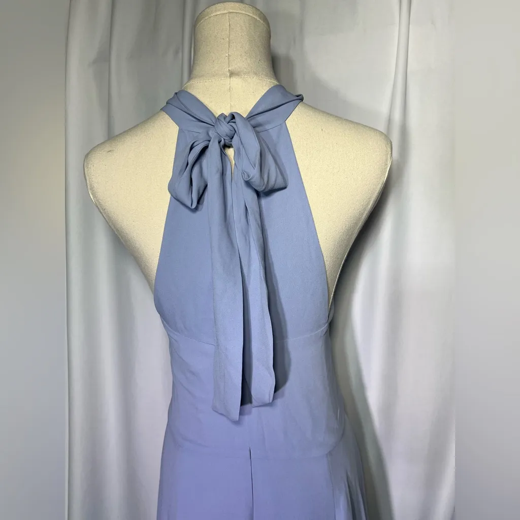 Halston Heritage Mock Neck Sleeveless Cape front dress | 14 NWT - Image 4