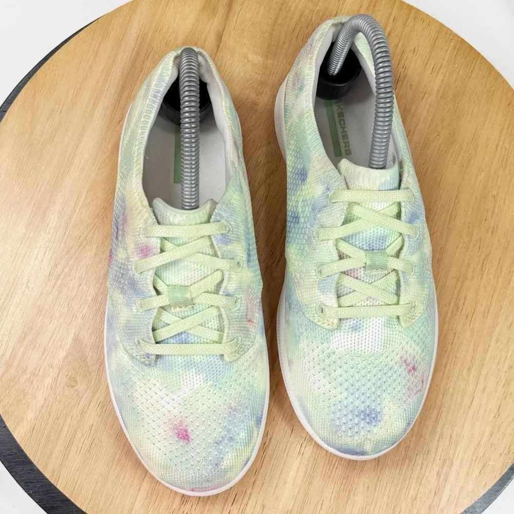 Skechers Go Step Light Washable Knit Tie Dye Slip On Sneakers Mint Green Women 6 - Image 4