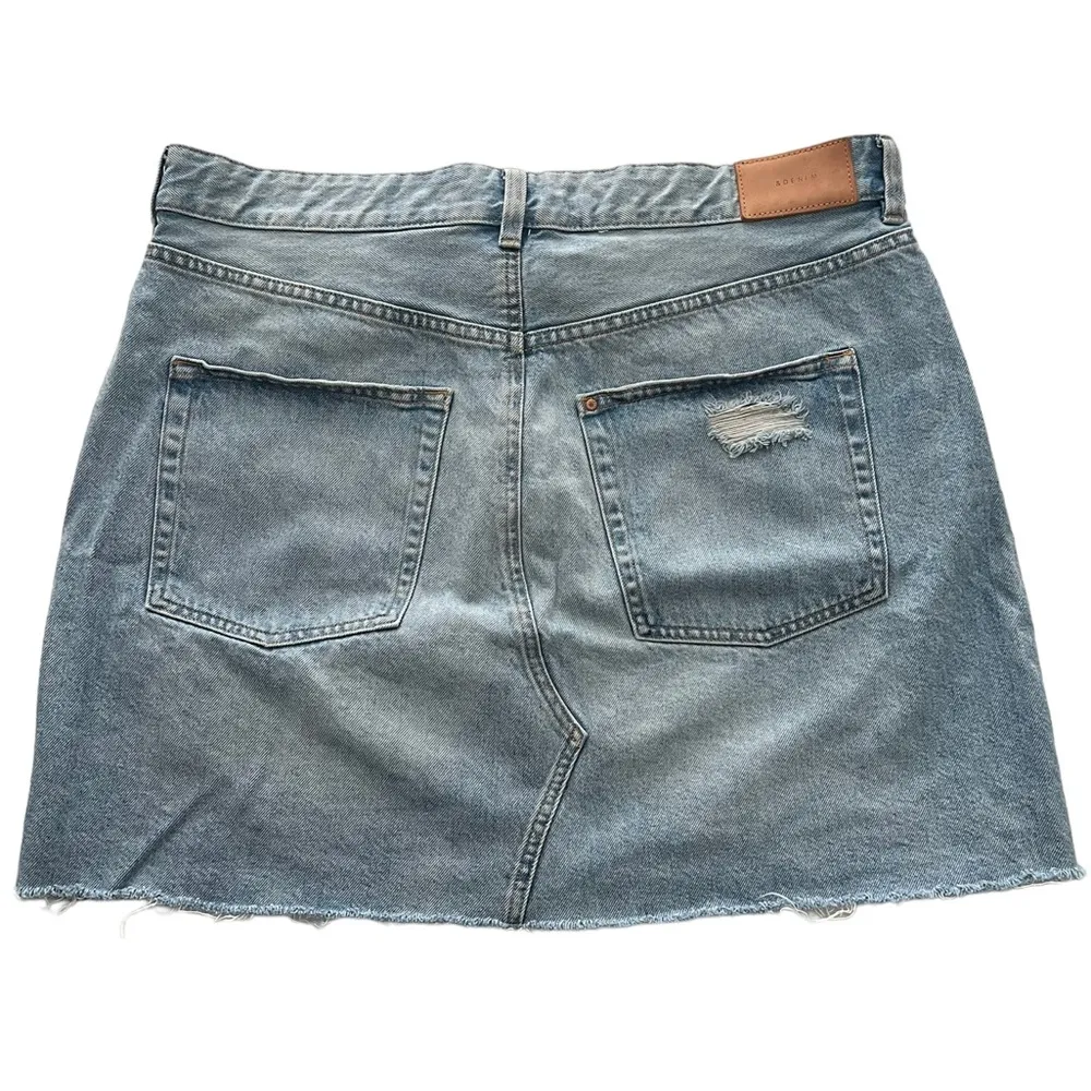 H&M  &Denim Women's Distressed Button Fly Denim Skirt Size 14 - Image 5