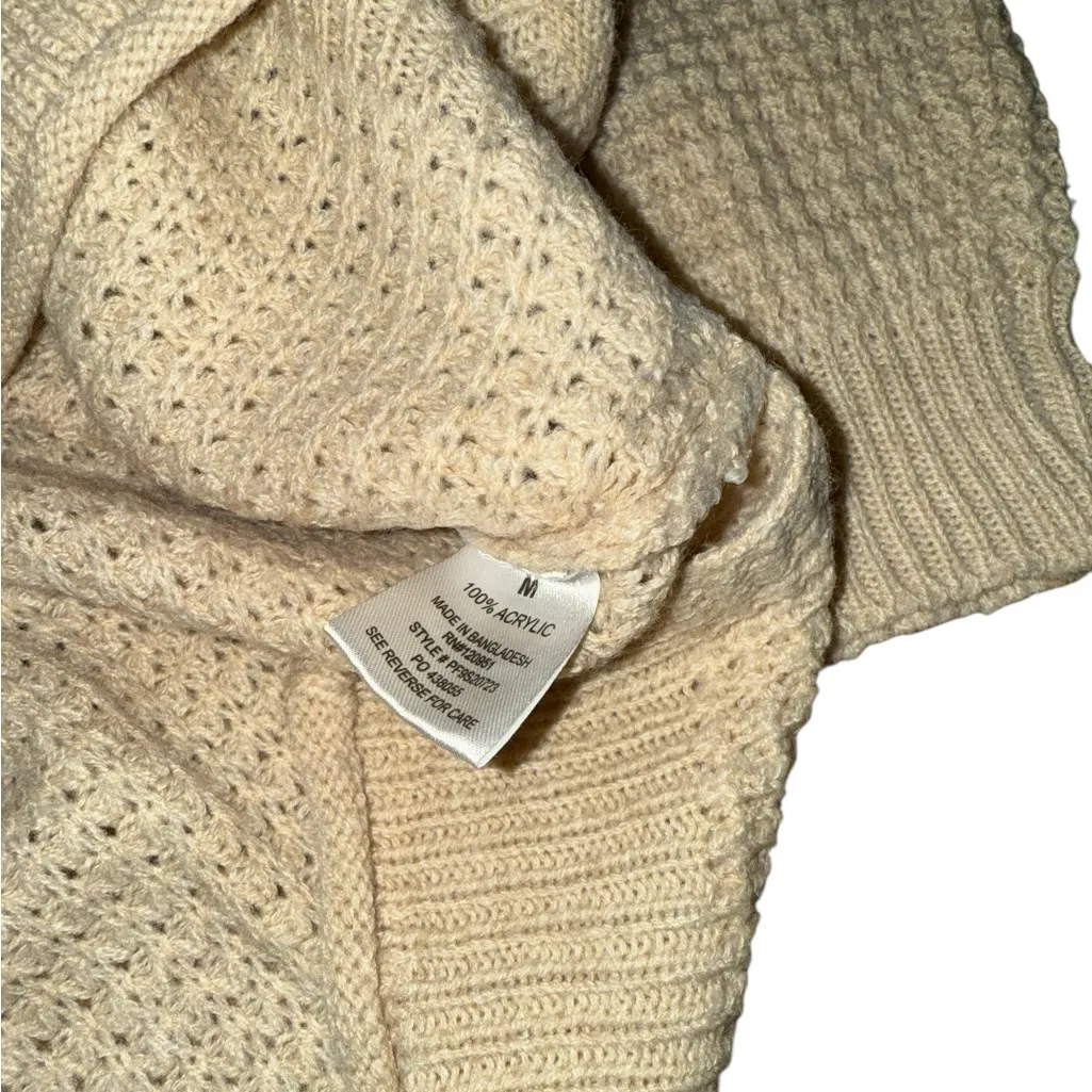 Pink Rose Cozy Cream Sweater - Image 3