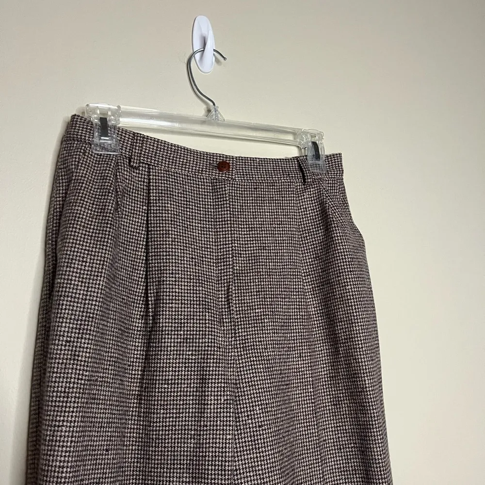 Vintage Pendleton Made in USA Wool Houndstooth Pants - Image 3