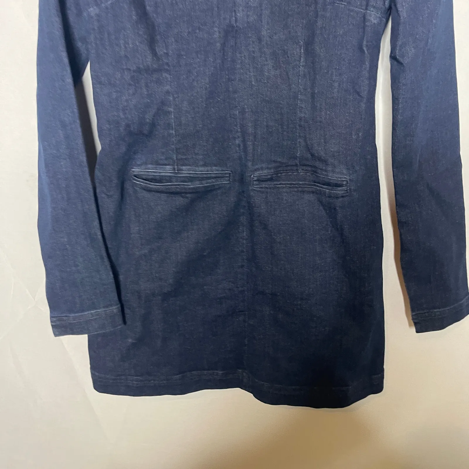 Djerf Avenue Denim Mini Dress Midnight Blue Sz XS - Image 4