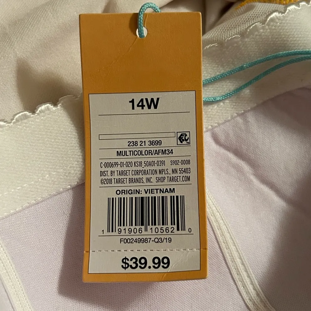 Kona Sol Women’s 14W Twist Bandeau One Piece Swimsuit Yellow Floral Swim - Image 7