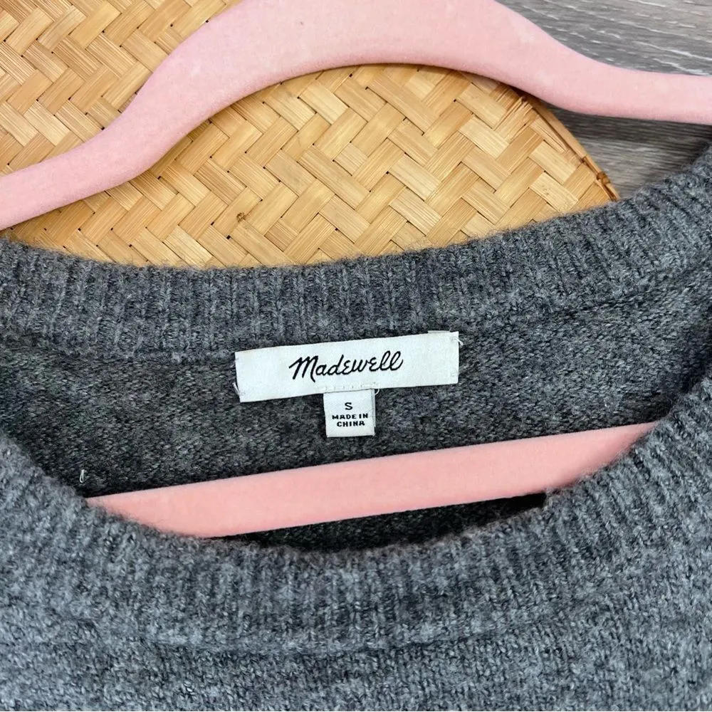 Madewell balloon‎ sleeve pullover sweater gray - Image 3