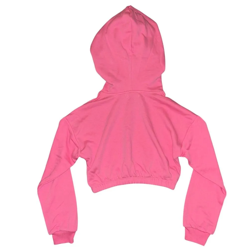 Naked Wardrobe Stay Chillin Cropped Hoodie Pink XS - Image 3