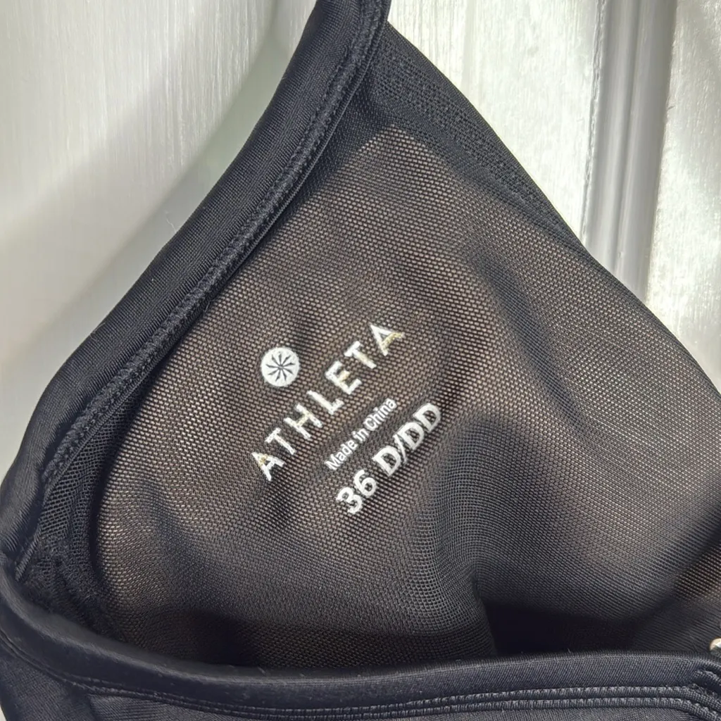 Athleta Twist Up Tankini Swim Bathing Suit Top in Black W1847 Sz 36D/DD - Image 7