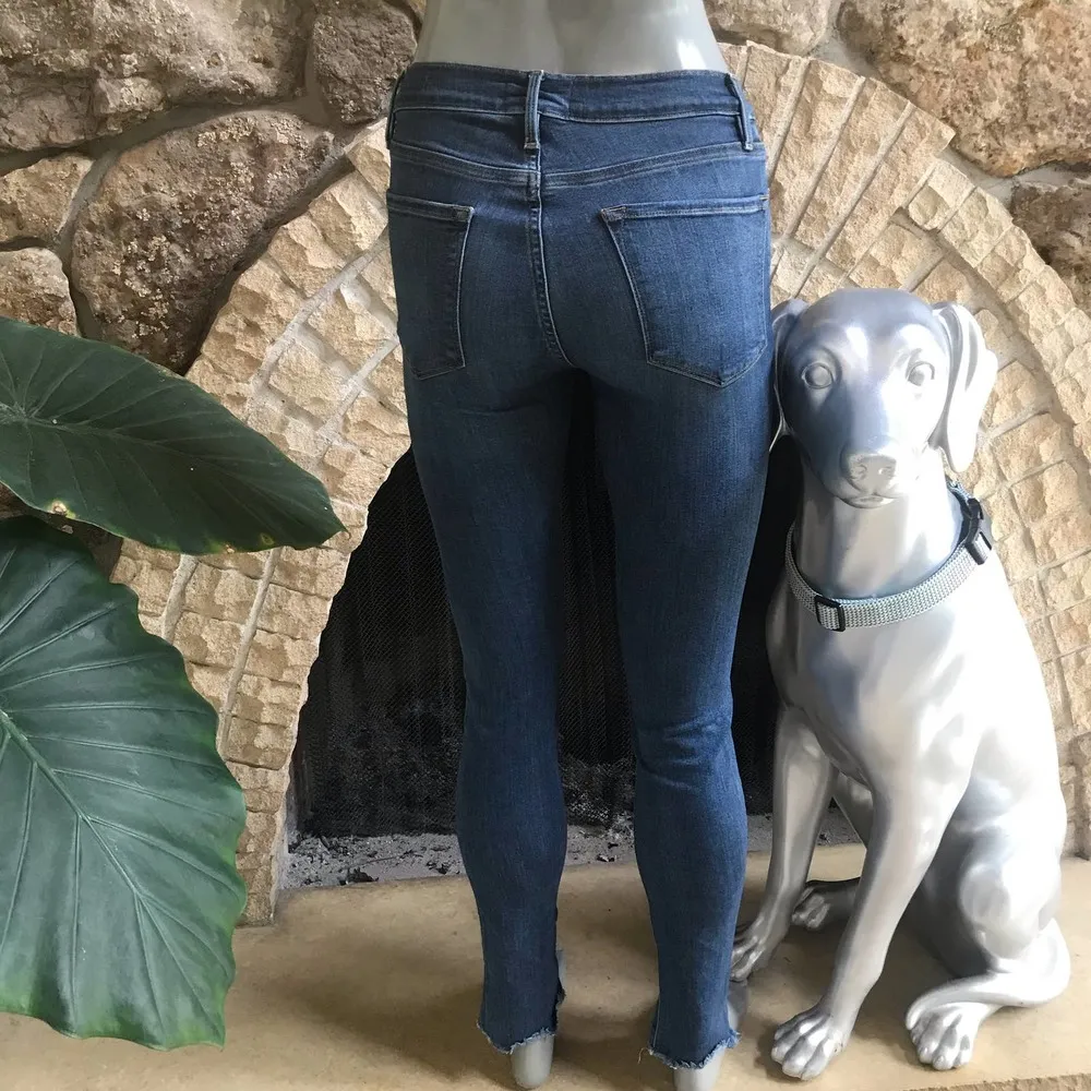 Frame Le Skinny de Jean Step Hem Cotton Modal Jeans Women's Size 26 - Image 3