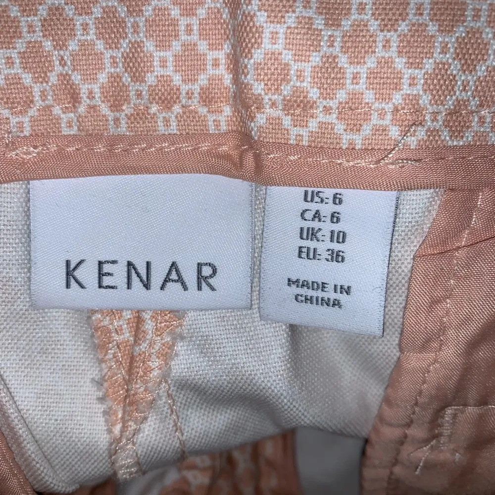 Kenar Patterned Pink & White Capri Pants - Image 4