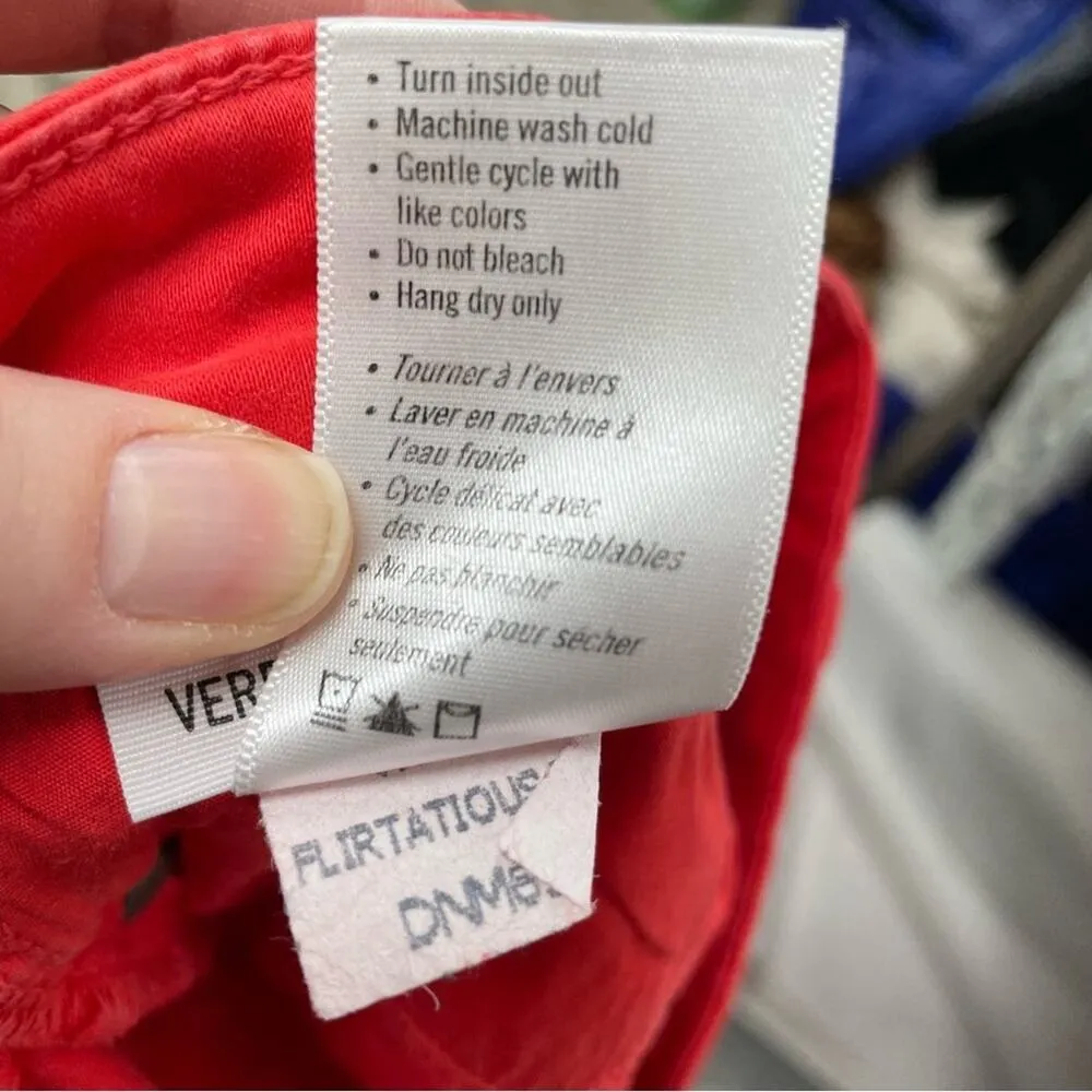 Paige Red Verdugo Ultra Skinny Jeans Womens 25 Fall Holiday Denim Zip Fly - Image 9