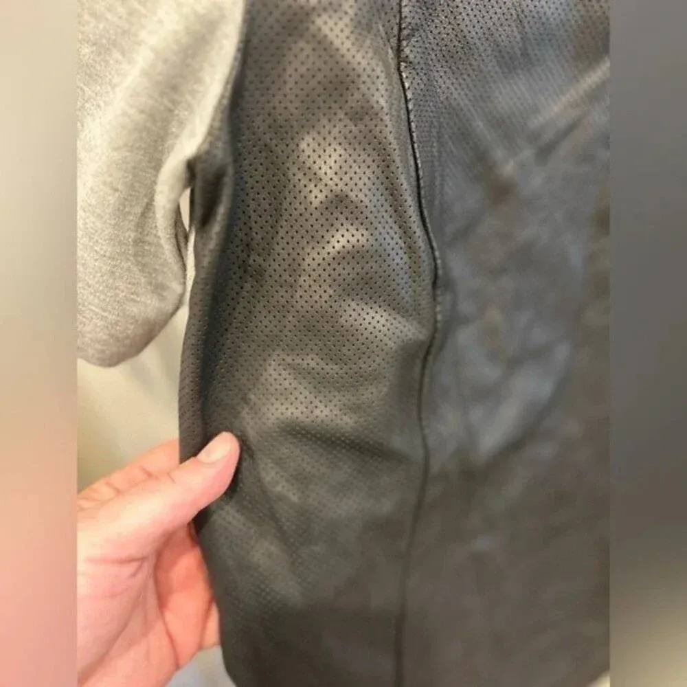 Robert Rodriguez Perforated Leather Front‎ Top Medium - Image 3