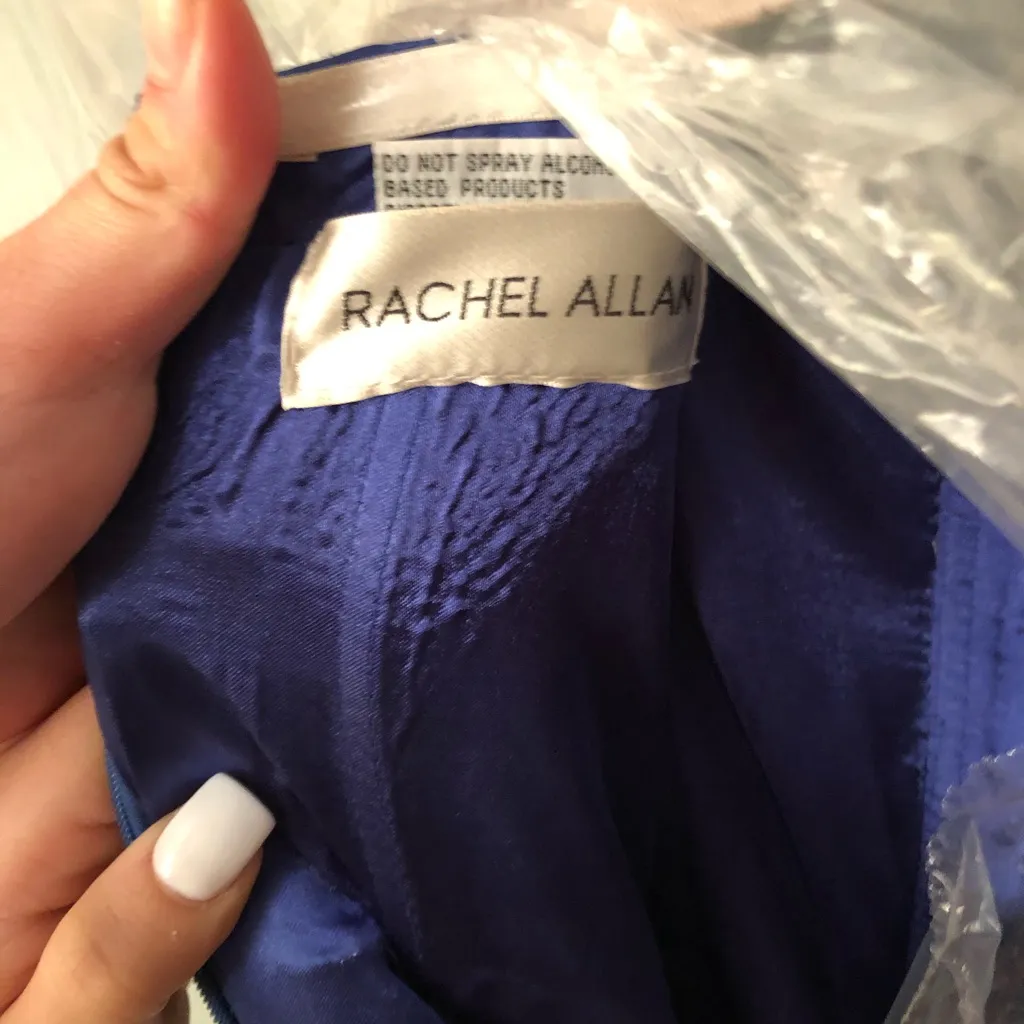 Rachel Allan Royal Blue Prom Dress Size 12 - Image 4