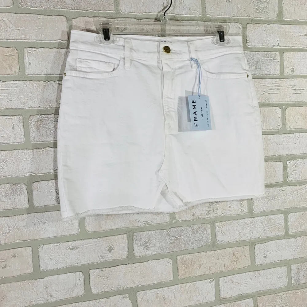Frame NWT Le Mini Split Front Blanc Denim … - Image 5
