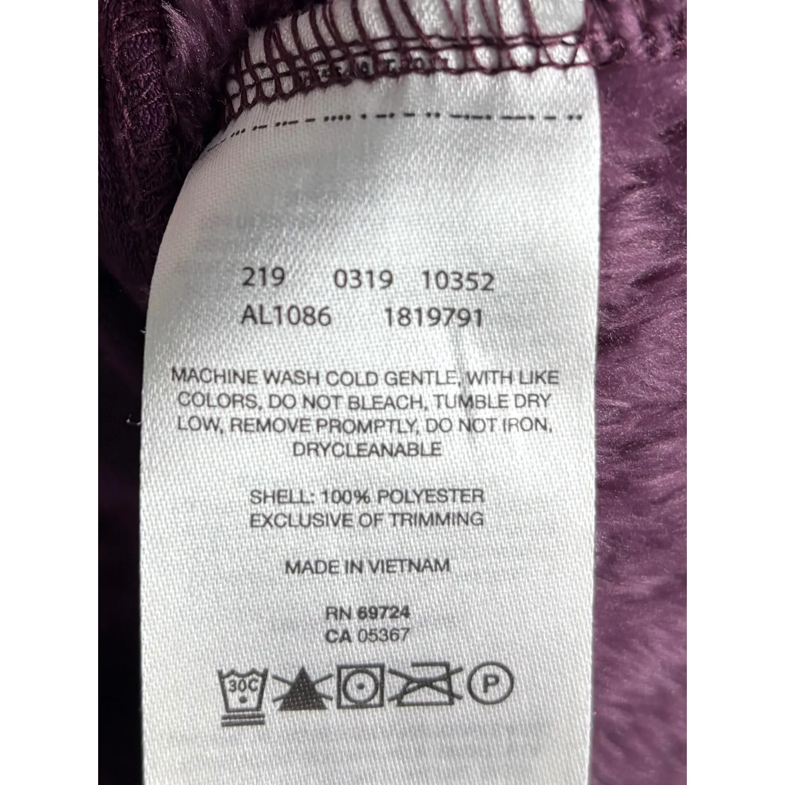 Columbia Purple Fireside II Sherpa Full Zip Fleece Jacket Large Women's Cozy - Image 7