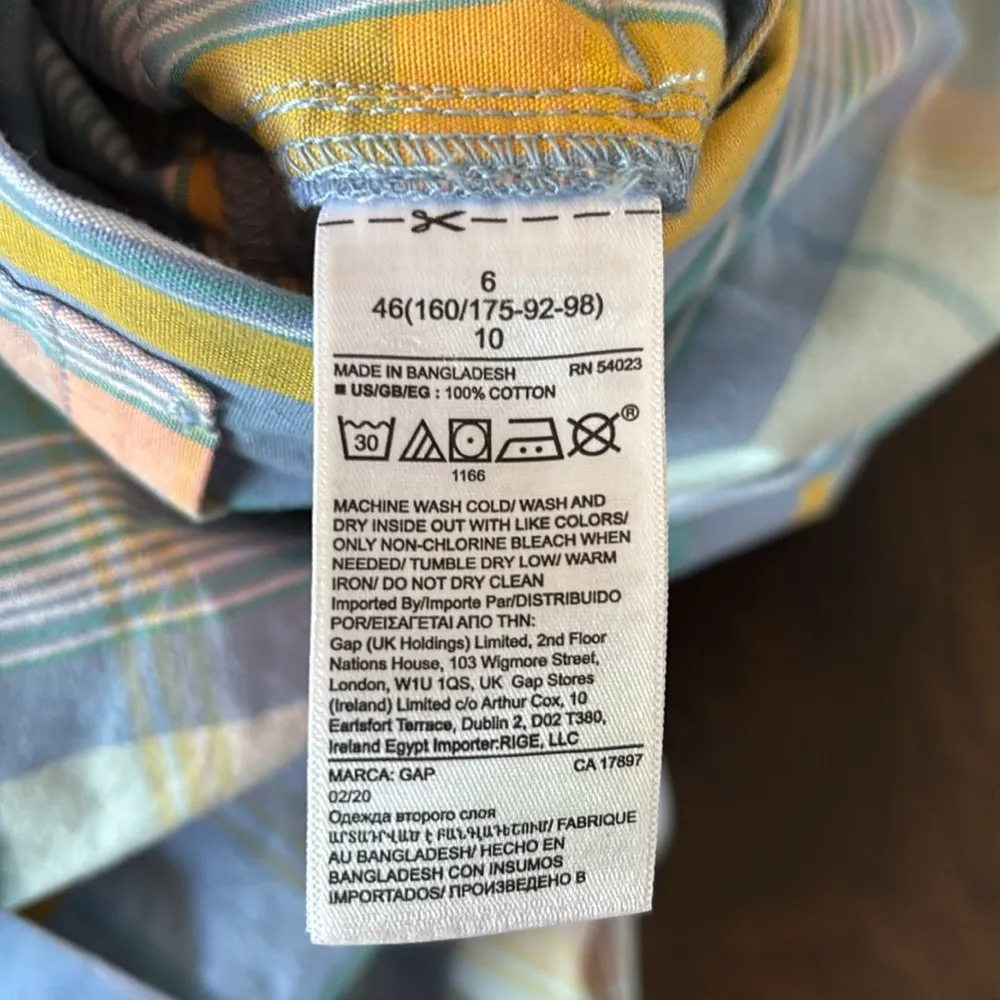 Gap Plaid Madras Romper Shorts Sz 6 Preppy New Money 100% Cotton Pockets - Image 11
