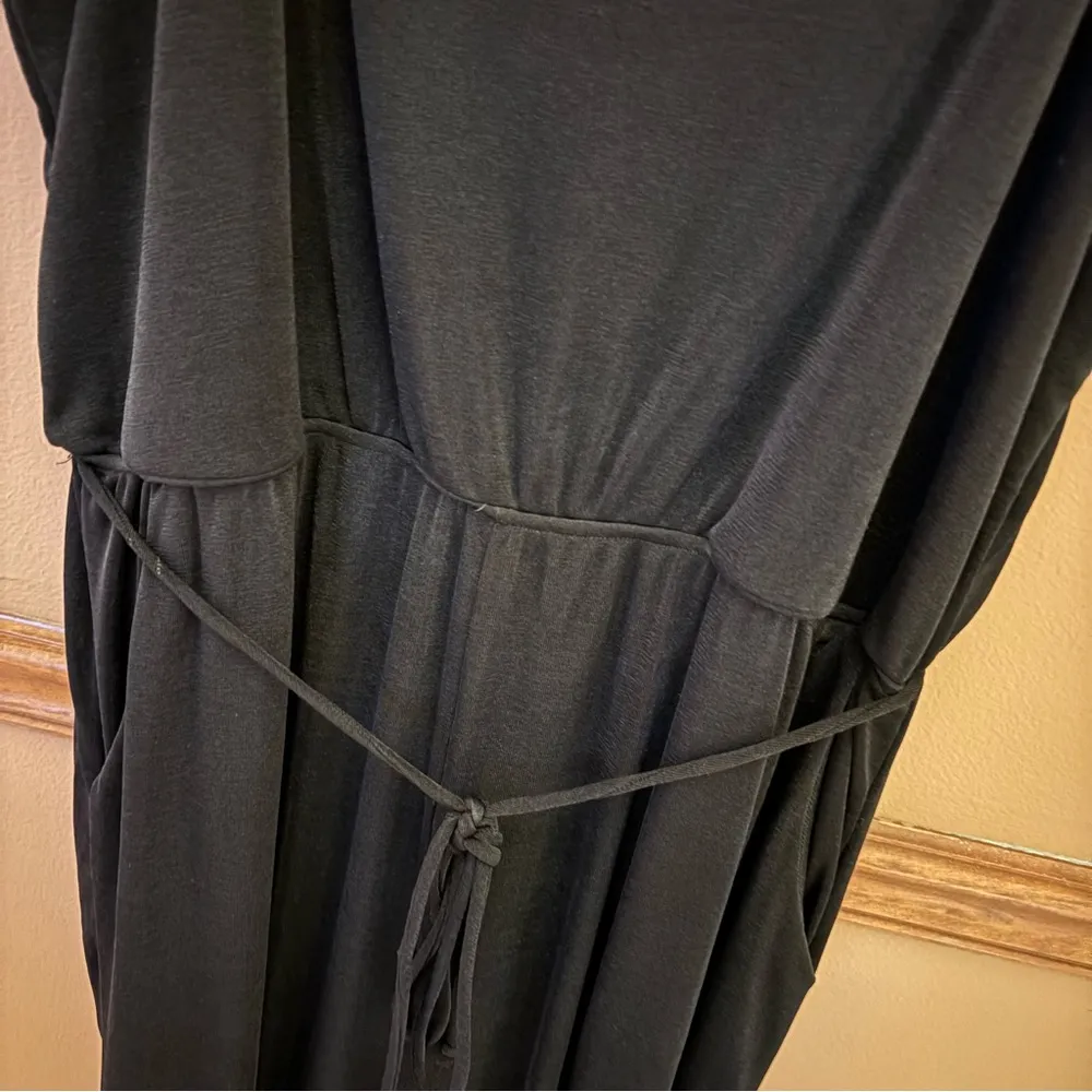 Gilli Adjustable Spaghetti‎ Strap Wide Leg Jumpsuit Pockets black size 2X - Image 3