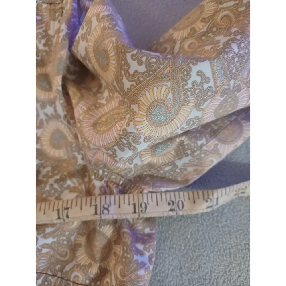 Pendleton Womens Printed Jacket Full Zip Lightweight Orange Yellow Petit… - Image 9