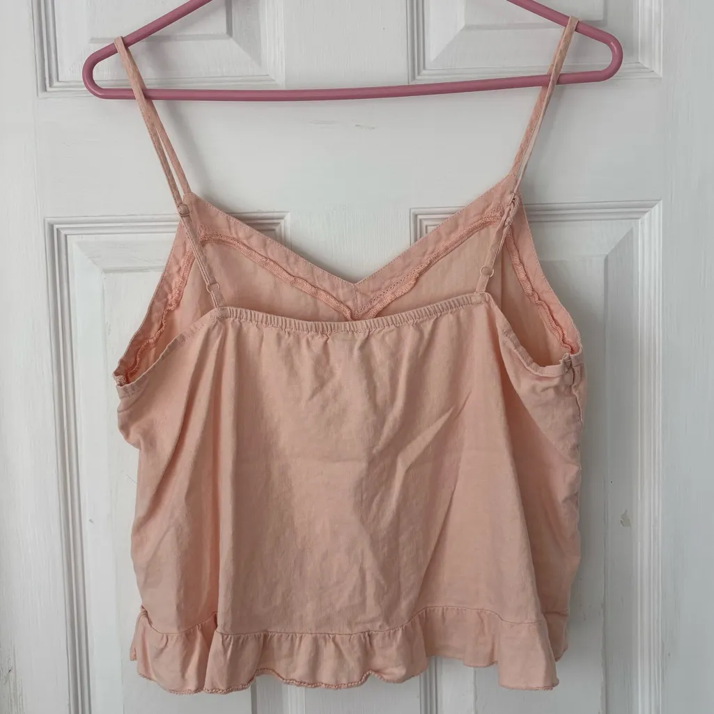 Aerie Linen Light Pink Flowy Summer Tank Top - Image 2