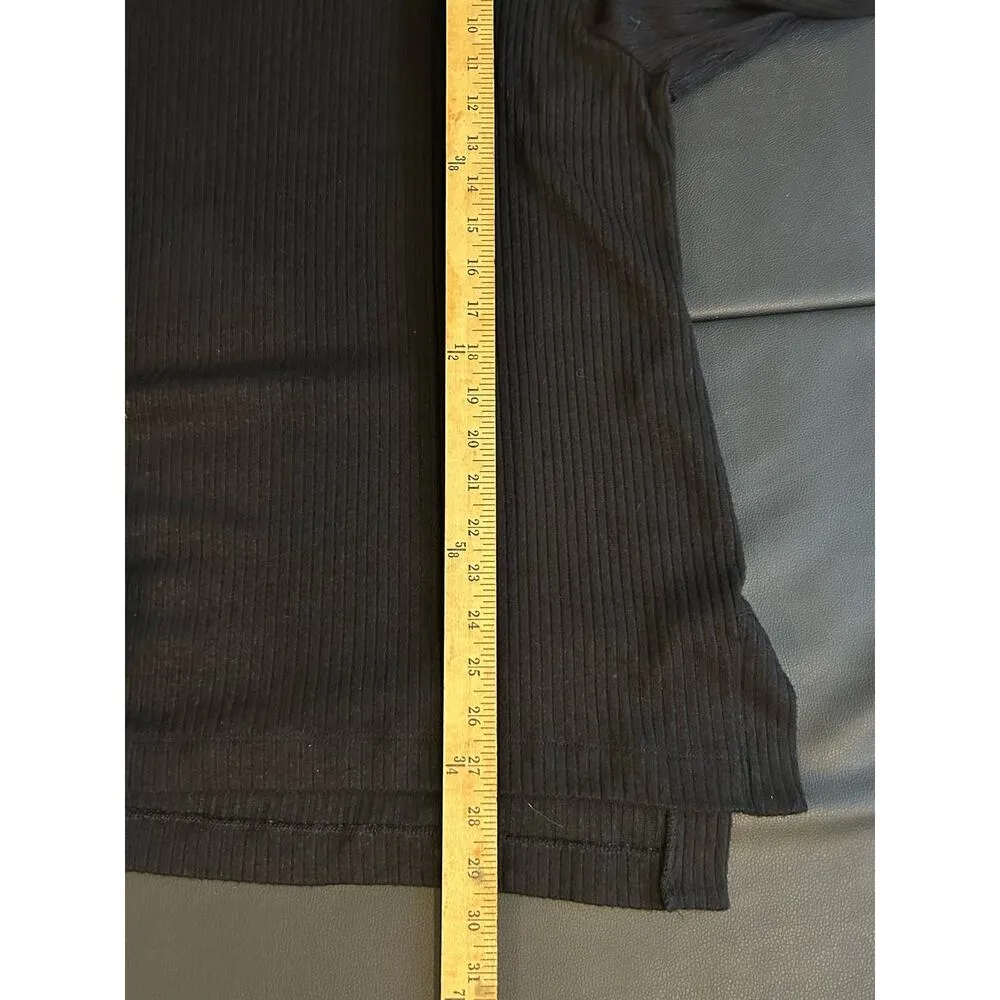 Chico’s Zenergy Size 2 US 12-14 Black Boatneck Ribbed Tunic Sweater - Image 10