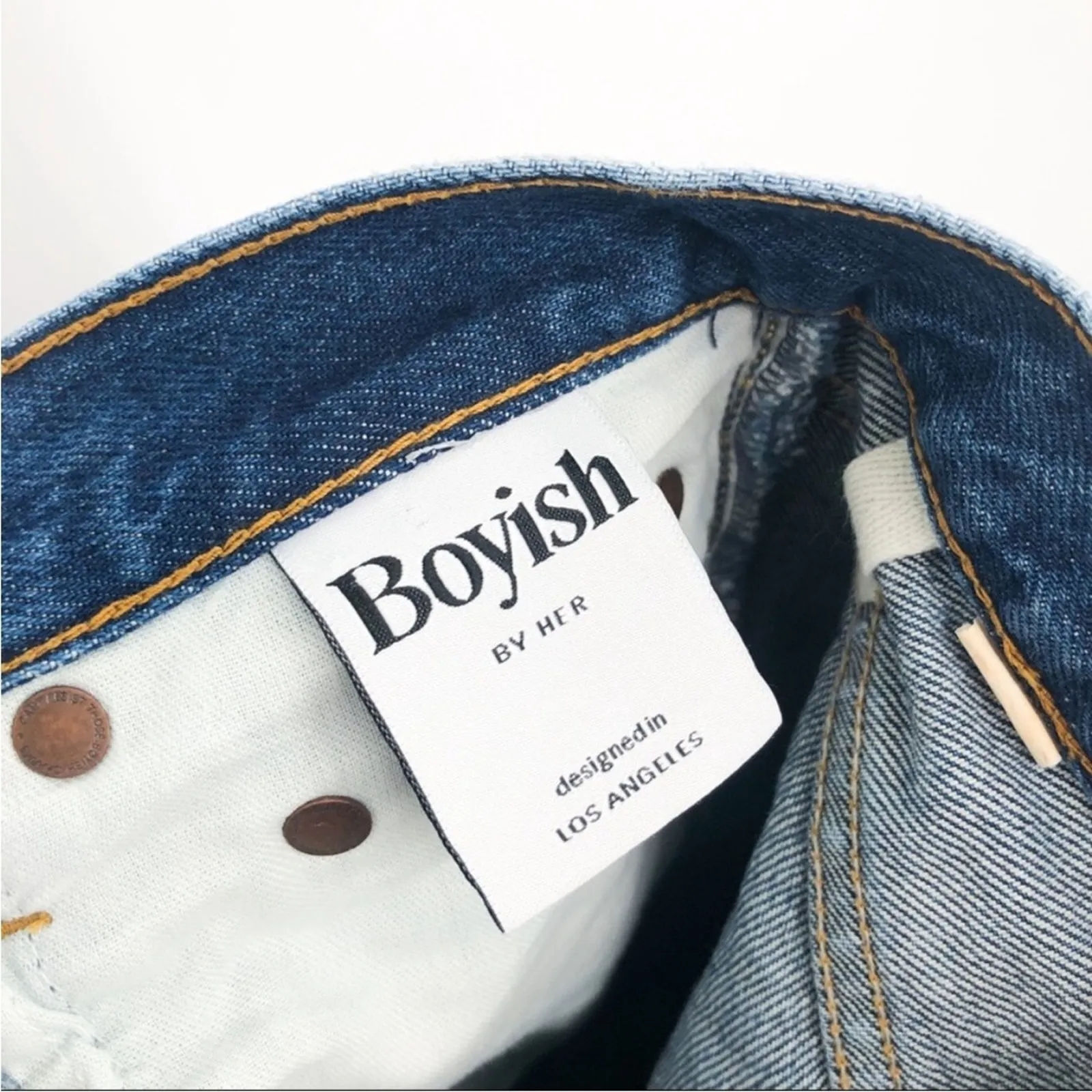 Boyish by HER Billy High Rise Skinny Button Fly Raw Hem Distressed Jeans 24 - Image 10