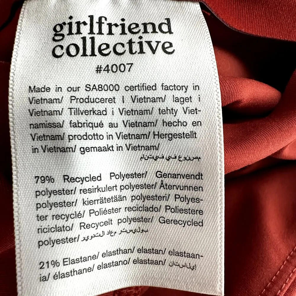 Girlfriend Collective Racer Float Ultralight Leggings UPF 50+ Matte Orange S - Image 3