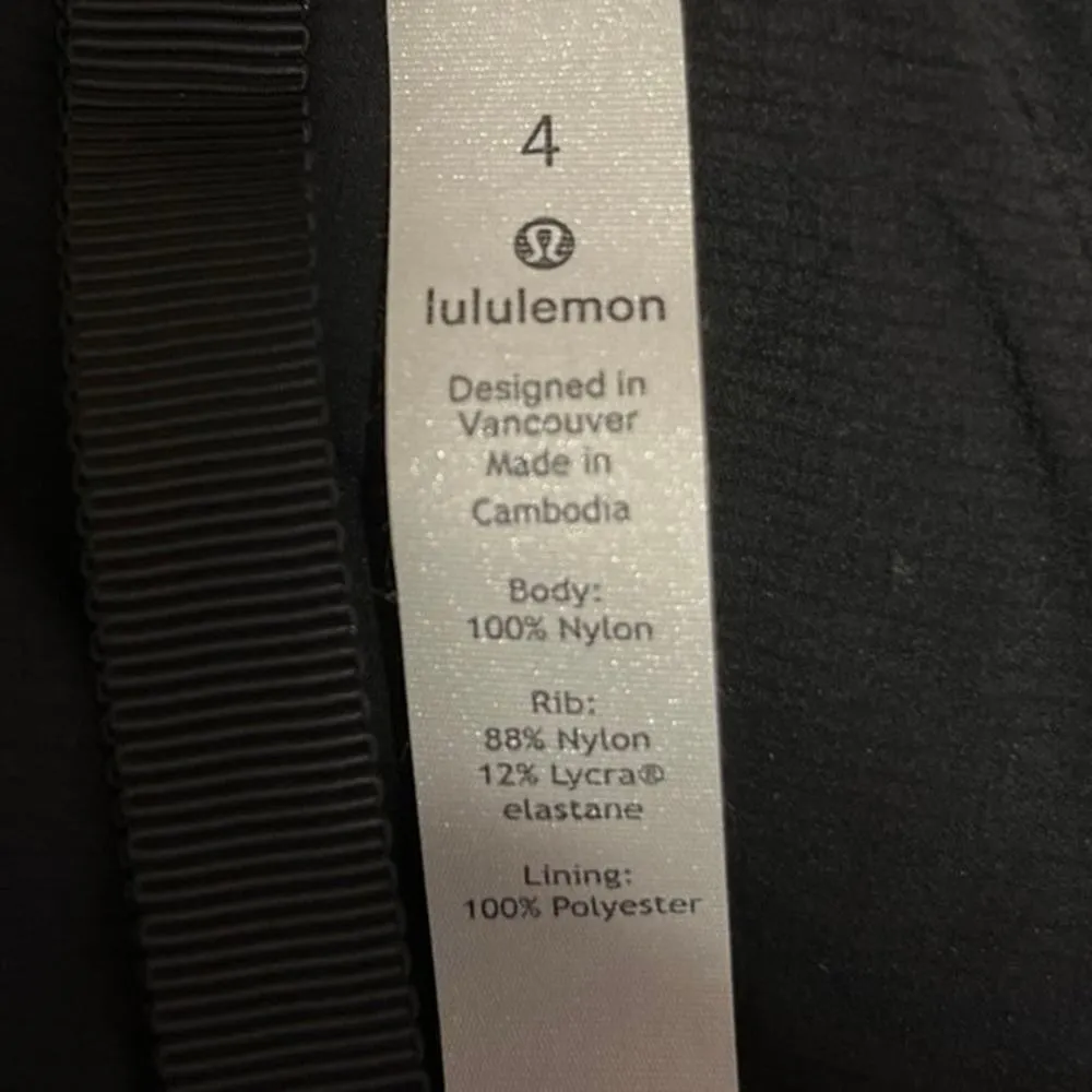 Lululemon Sight Seen Black Zip Mock Neck Drawstring Waist Windbreaker Jacket 4 - Image 8