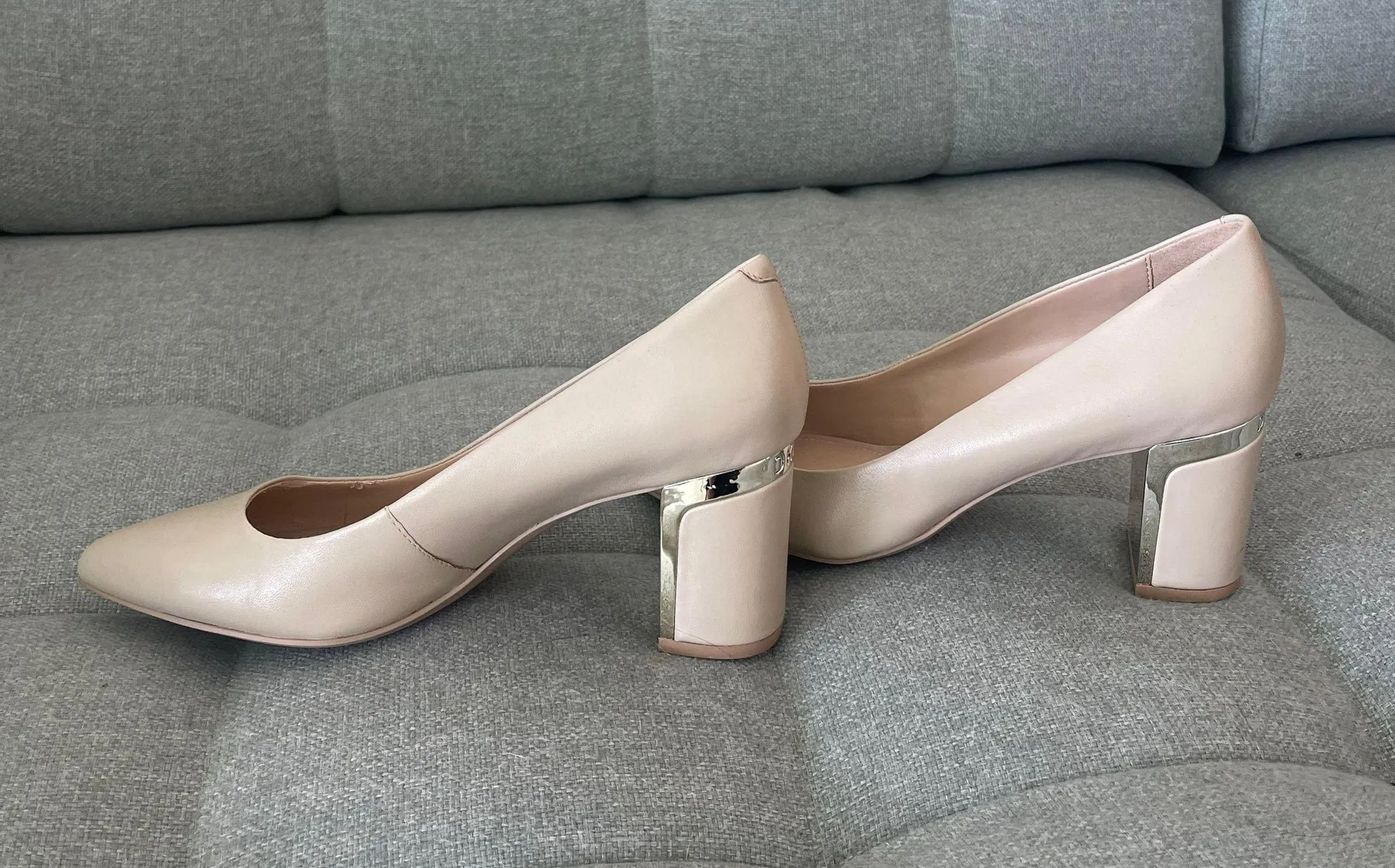 DKNY Nude Pointy Heels - Image 4