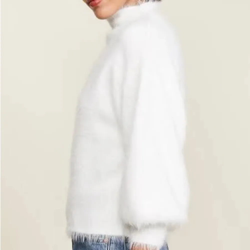 Line + Dot White Mock Neck Sweater Size Large - Image 3