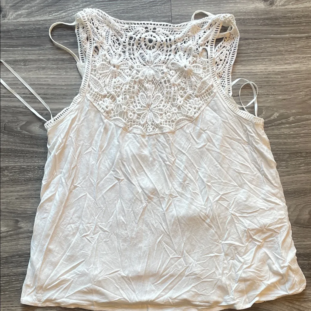 Miss Me White Lace Tank Top - Image 9