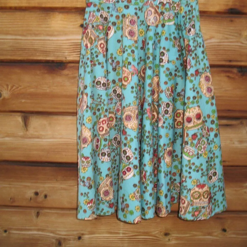 Hell Bunny Calvera Day of the Dead Floral Sugar Skull Dress - Image 7