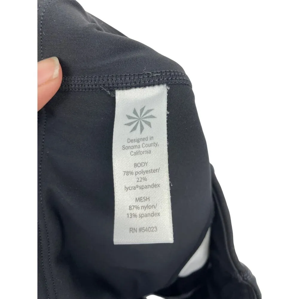 Athleta Leggings Womens Size XXS Marble Precision 7/8 Tight Abbys Black Athletic - Image 6