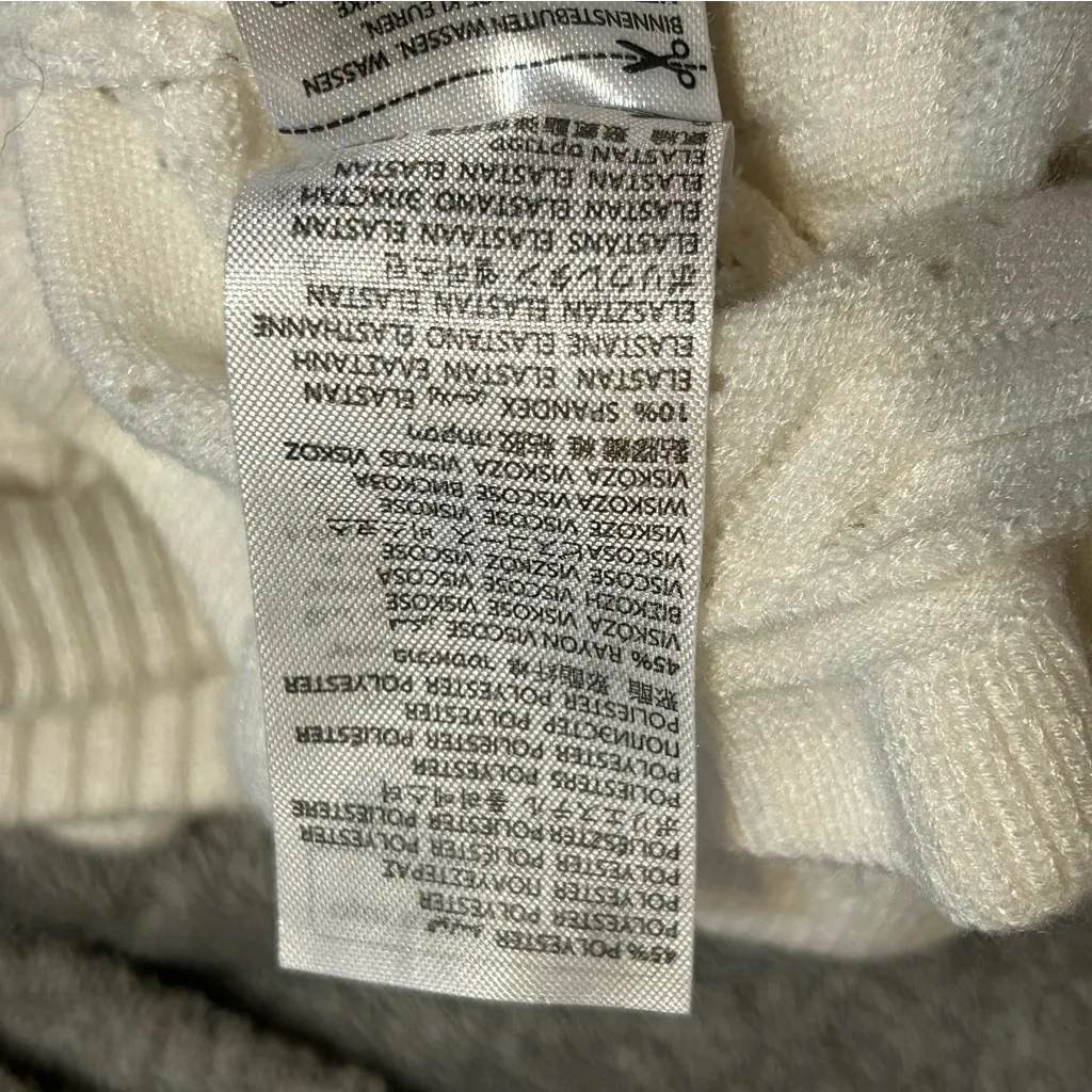 Edikted Robin Neutral Cream Ruffle Knit Romper Women’s Size XS/S - Image 13