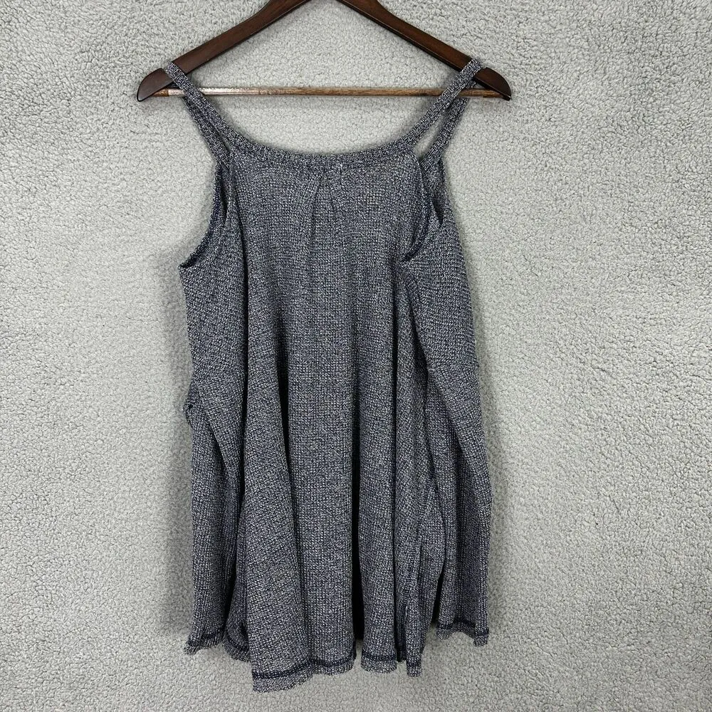 Anthropologie Deletta‎ Top Womens Small Blue Knit Cold Shoulder Oversized Boho - Image 9