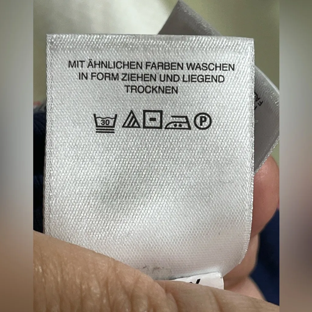 Jones New York Zip Hoodie Jacket Navy White Red Mesh Trim Activewear Women M - Image 5