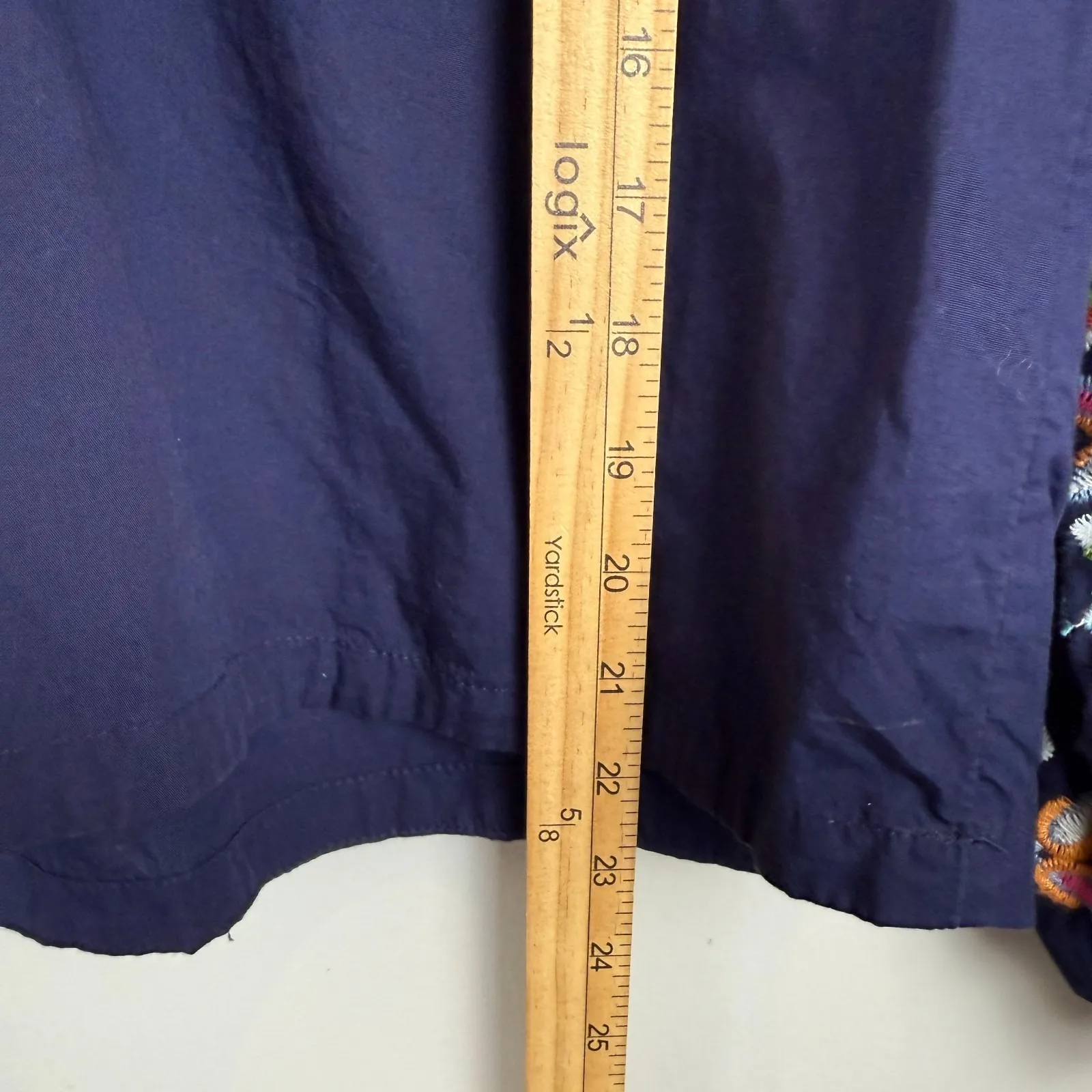 Maeve Anthropologie Sonja Top Women 6 Blue Floral Embroider Balloon Sleeve Boho - Image 9