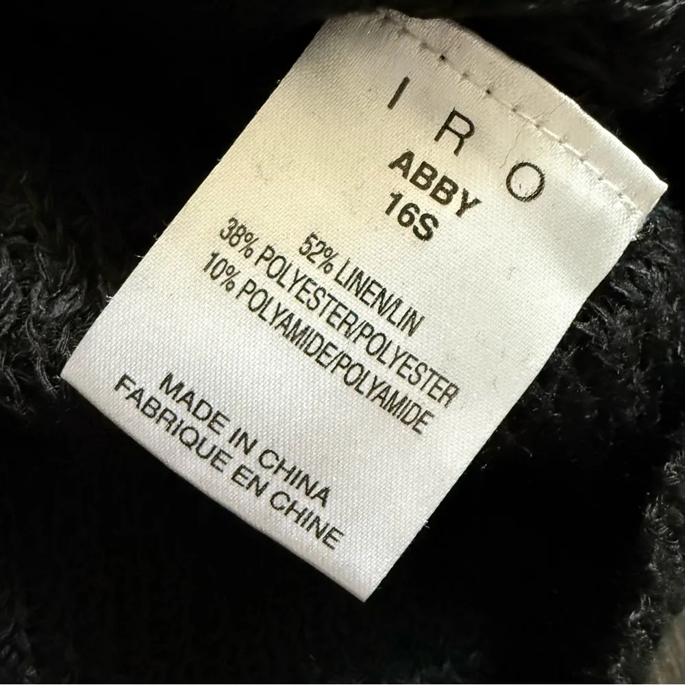 IRO Black Abby Linen Blend Crewneck Sweater - Image 5