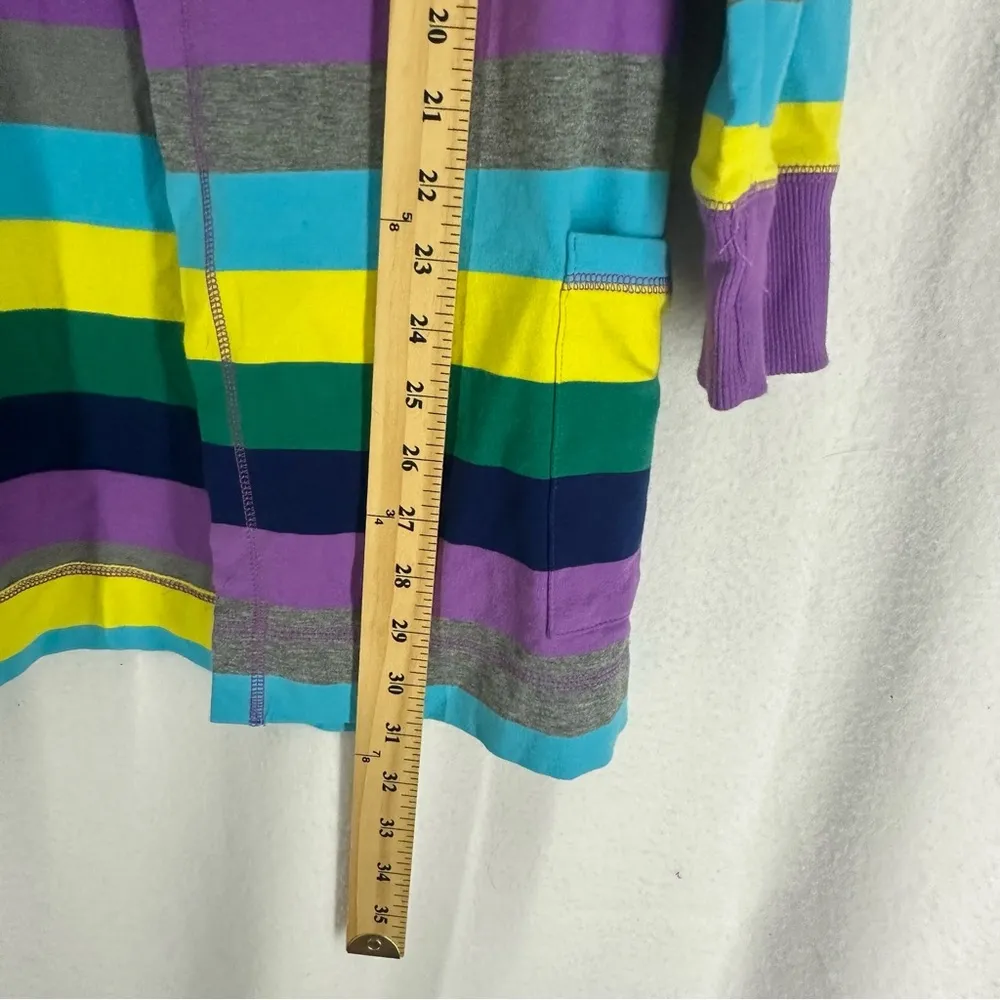 Xhilaration Striped Hooded Front Tie Long Sleeve Sleepwear Cover Up Womens XS - Image 4