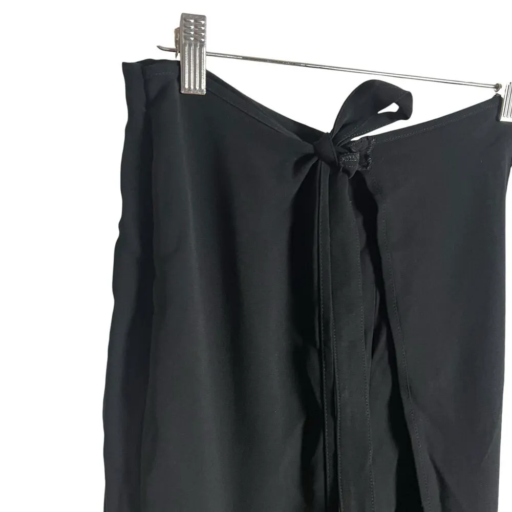 Cinq a Sept Renata Black Wide Leg Tie Waist Pants Size 8 - Image 9