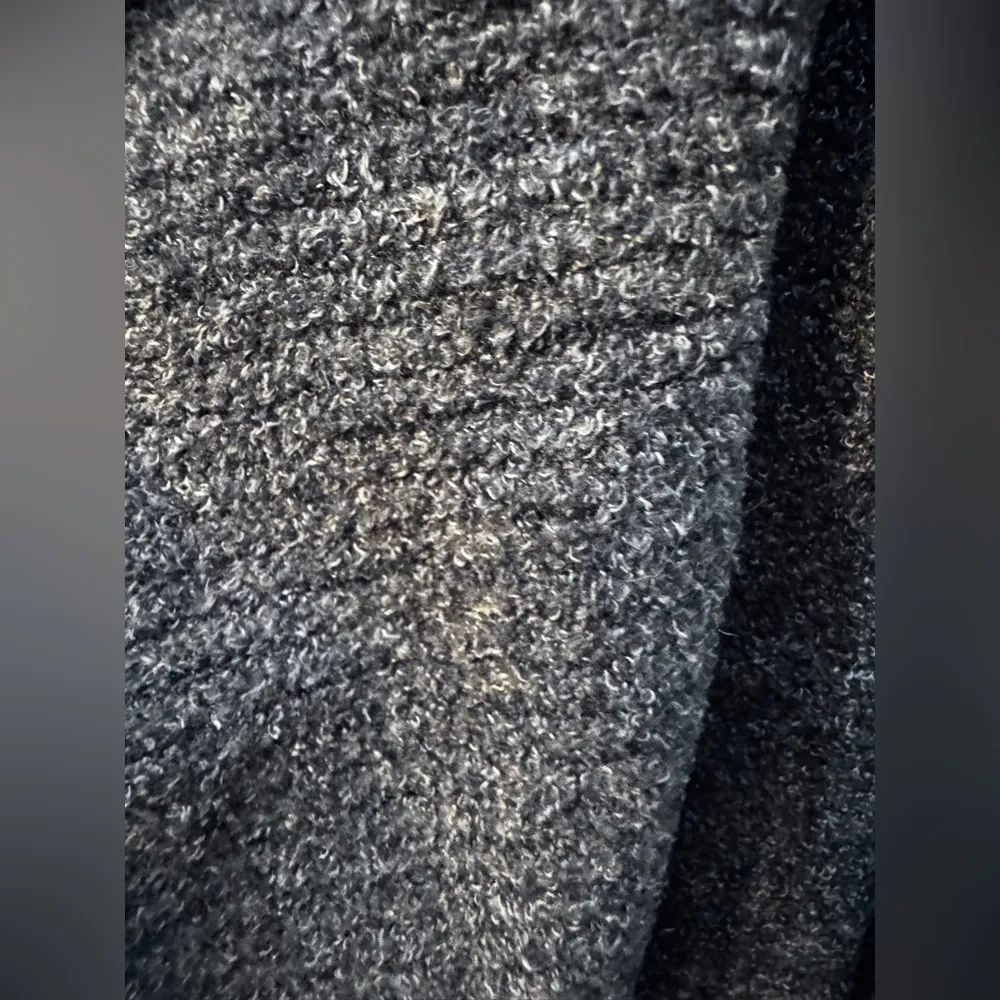 Barefoot Dreams Cozy Chic Lite black boucle knit soft fuzzy open front cardigan - Image 4