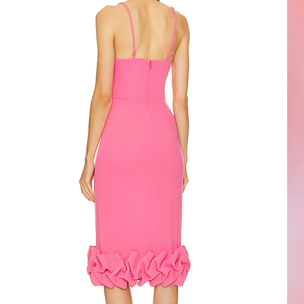 Roja midi dress in hot pink Size M - Image 4