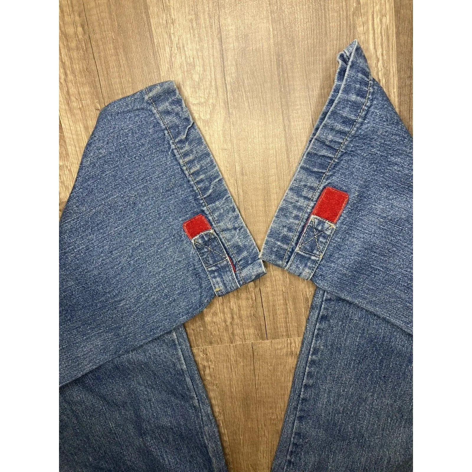 Y2K BUM Equipment Overalls Bib Women's S 90s Blue Jean Denim Vintage Barn Grunge Size 31 - Image 5