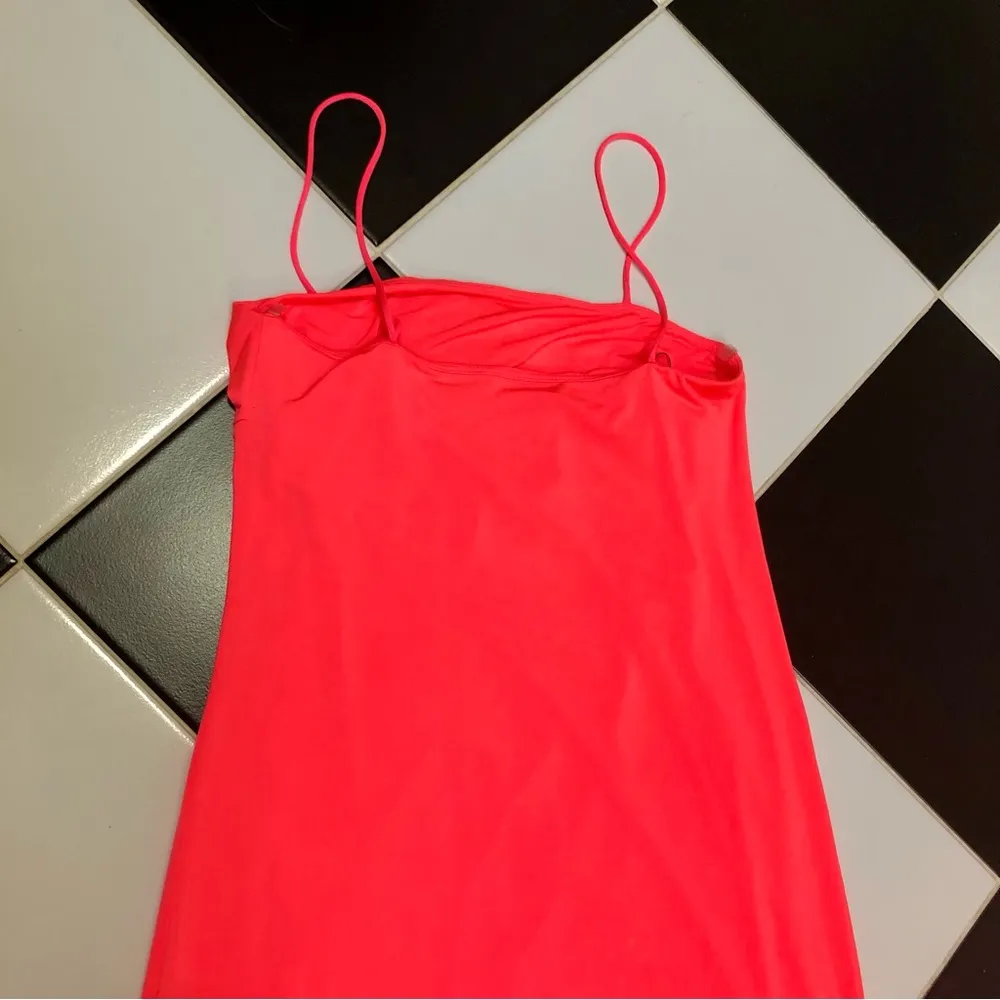 NWT Le Superbe Entourage Midi Slip Dress Hot Pink Coral Neon Slinky Satin size S - Image 5