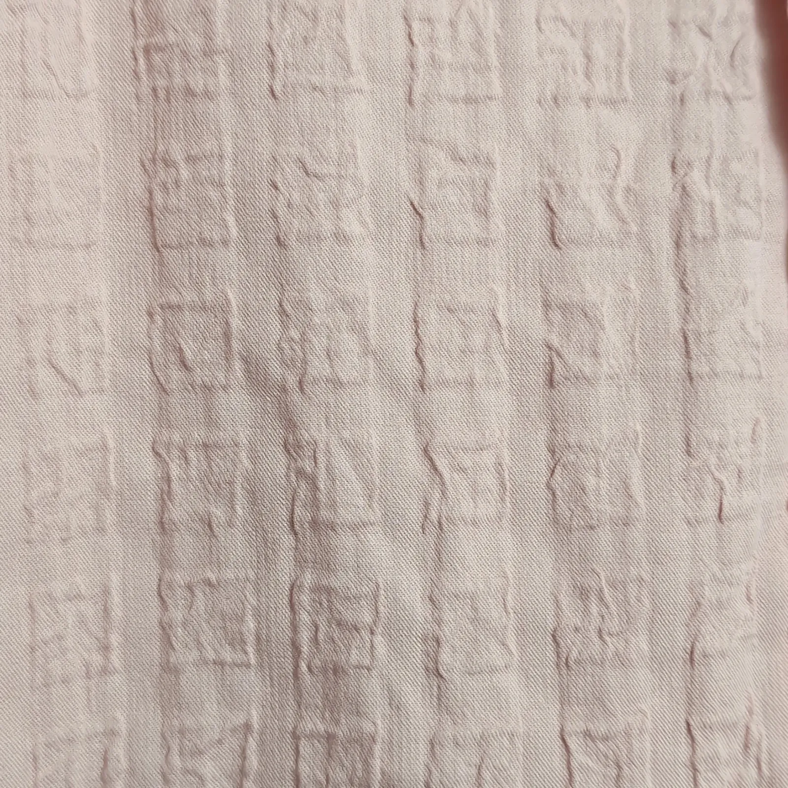 English Factory Penelope Mini Dress Pink Puff Sleeve Tie Back Textured Size S - Image 4