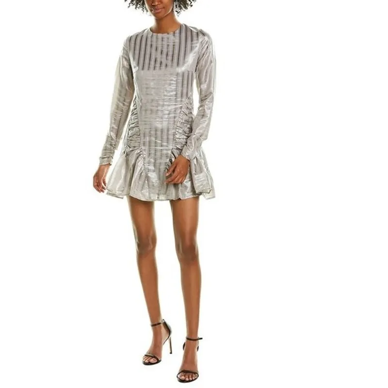 Atoir Walk Me Home Cocktail Dress Size Medium New with‎ Tags Silver - Image 3