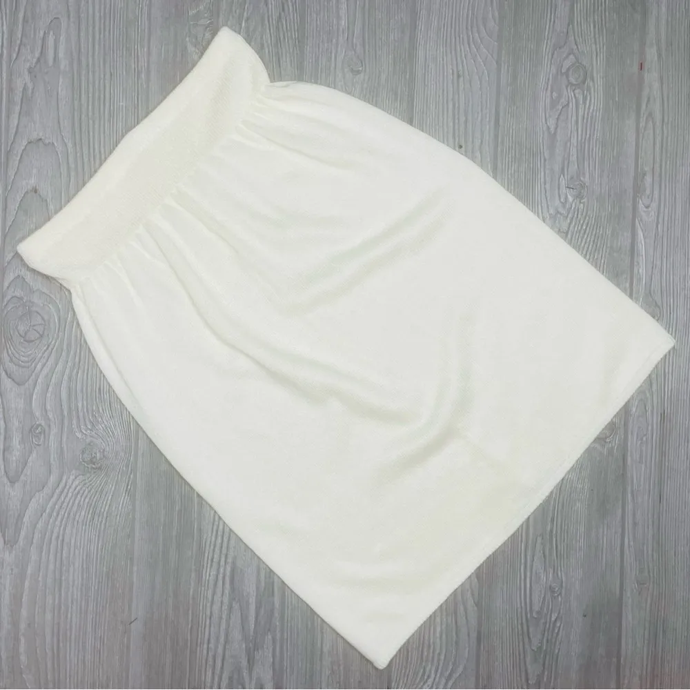 Vintage Laura alzia petit two piece skirt suit jacket sweater outfit 14 cream White - Image 6