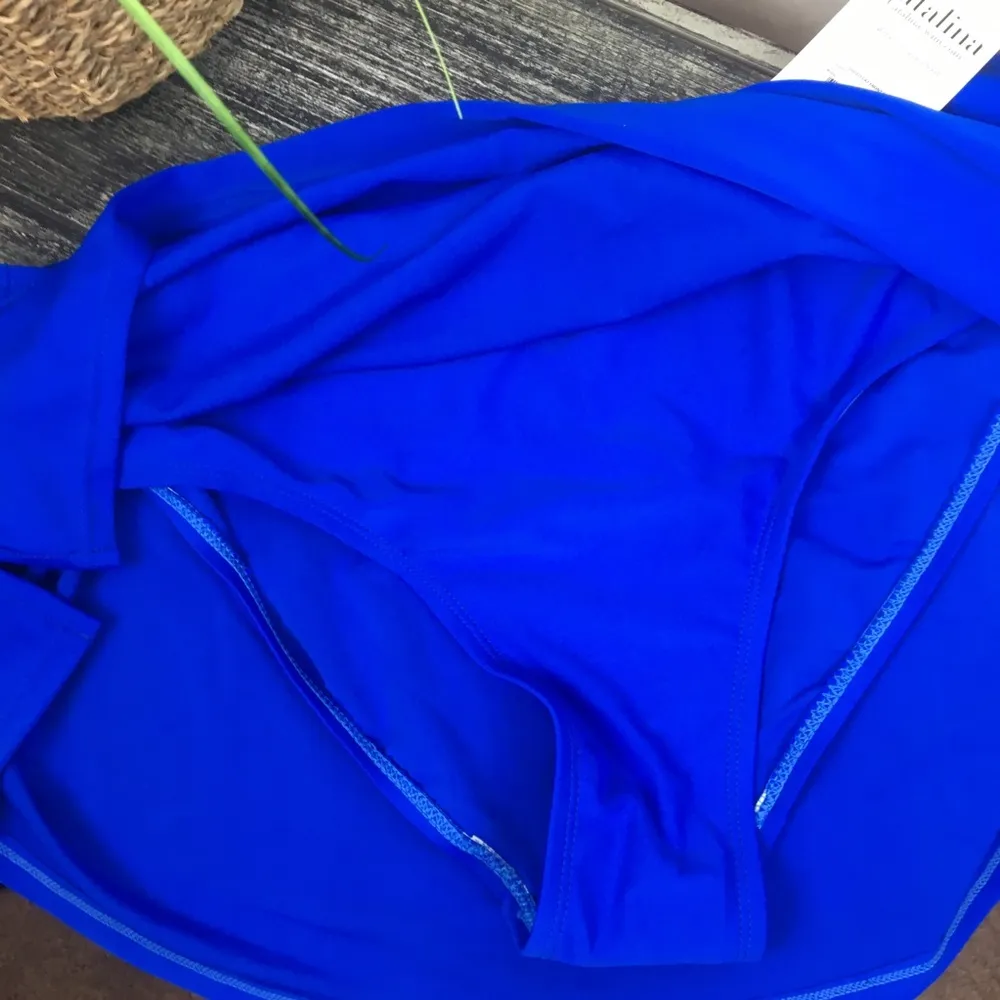 Catalina Blue Swim Skirt Skort Bottoms L NEW - Image 4