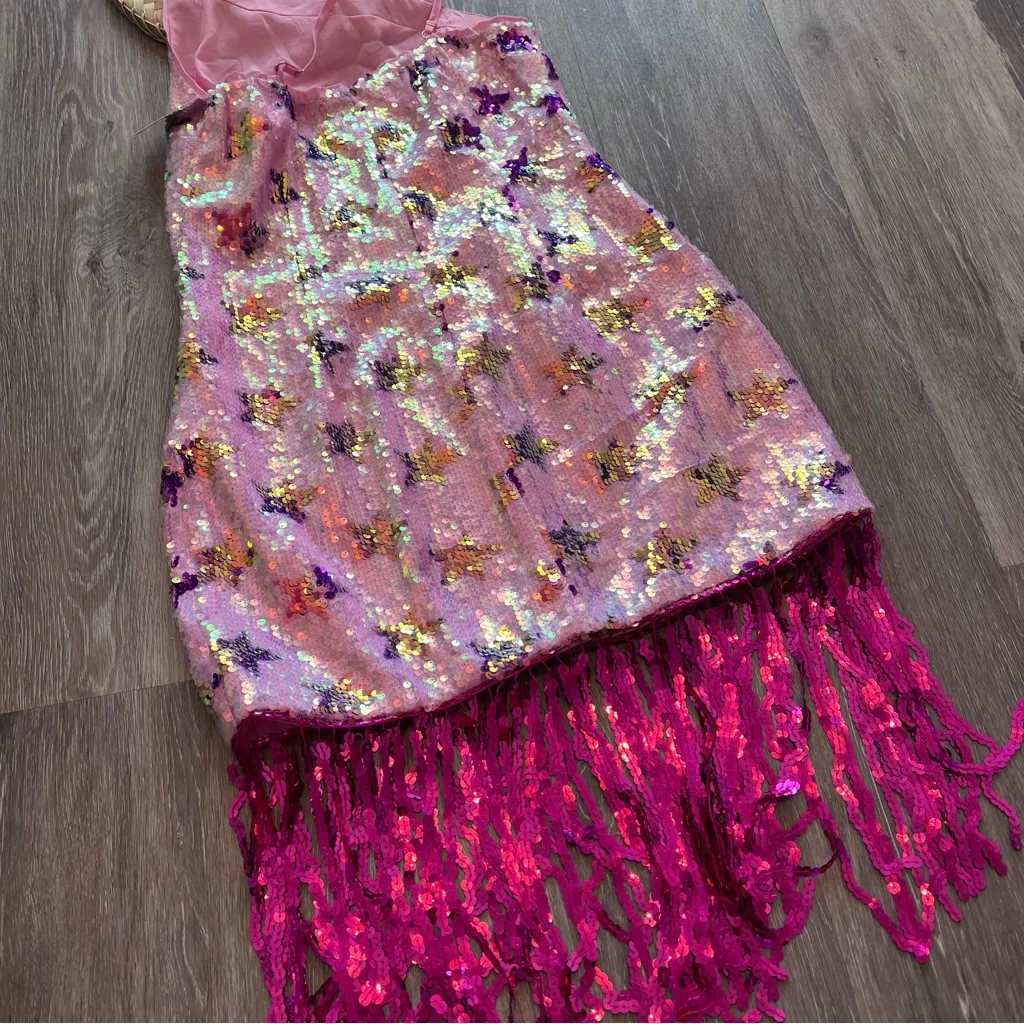 NWT nasty gal star sequin‎ fringe mini dress - Image 8