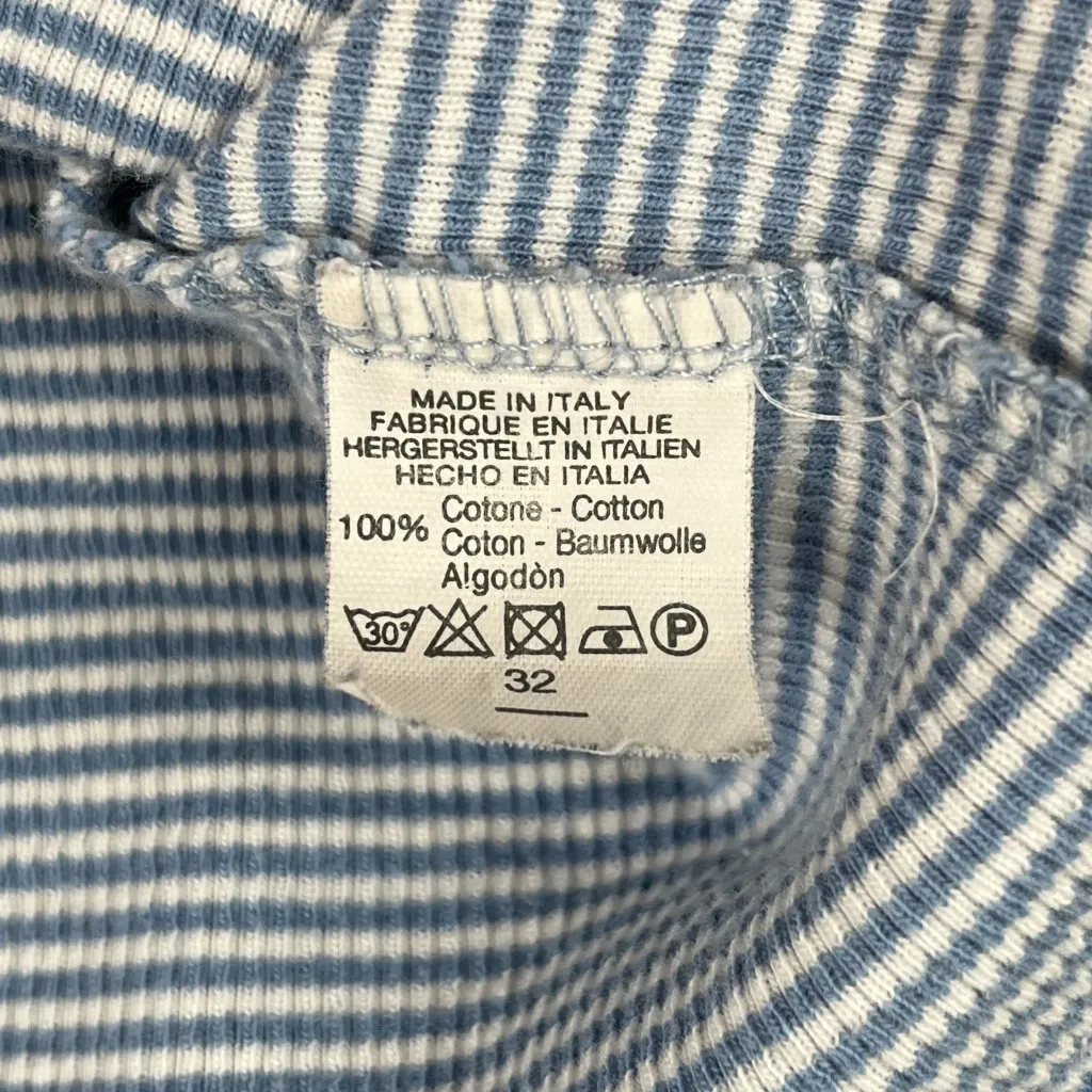 Brandy Melville Cropped Cami Tank Women’s XS-S Blue White Striped Knit Top - Image 8