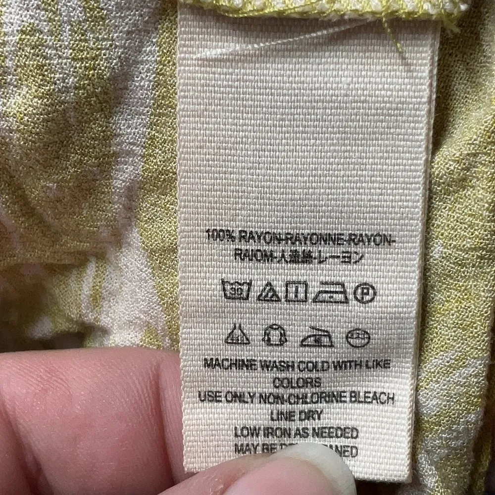 Free People Gold Drift Away Tunic Dress Oversized Blouse Chartreuse Size XS - Image 8