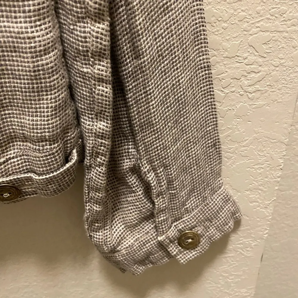 Flax  100% Linen Button Down Shacket Size P (4-6) - Image 11