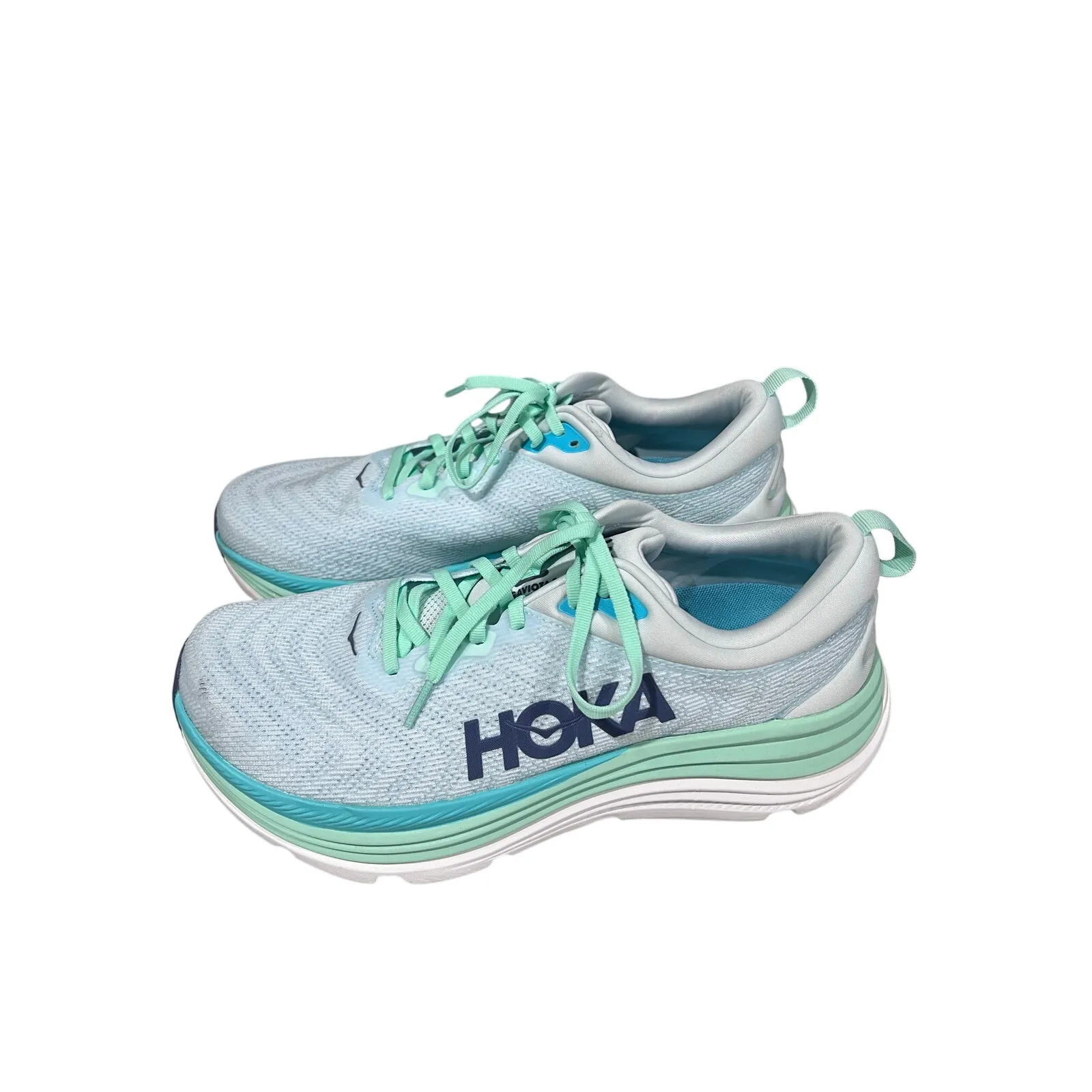 HOKA Gaviota 5 Women’s Size 12 Stability Running Shoes Blue Mint Cushioned - Image 6